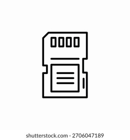 Vector de signo de icono de tarjeta SD