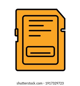 icono de tarjeta sd. sencillo y plano