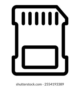 SD card icon with simple and line style