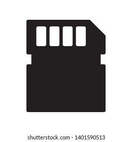 Sd Card icon in trendy flat style design. Vector graphic illustration. Memory card symbol for website design, logo, app, and ui. Pixel perfect. EPS 10.