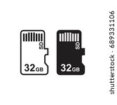 SD card icon vector 32 GB