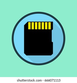SD card icon vector flat design