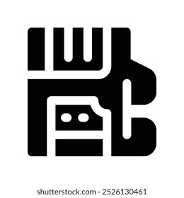 sd card icon. vector glyph icon for your website, mobile, presentation, and logo design.