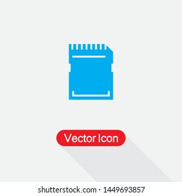 SD Card Icon Vector Illustration Eps10