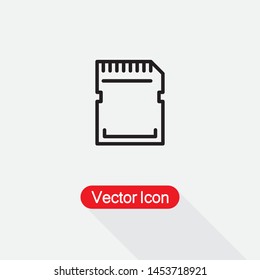 SD Card Icon Vector Illustration Eps10