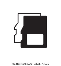 sd card icon vector template illustration logo design