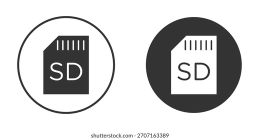 Icono de tarjeta Sd para diseño de Sitio web, logotipo para Web y App.