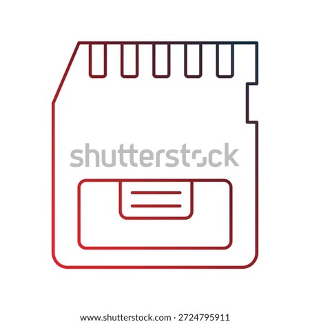 sd card icon with white background vector stock illustration
