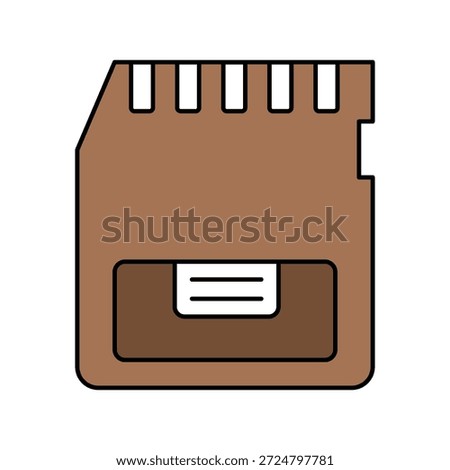 sd card icon with white background vector stock illustration

