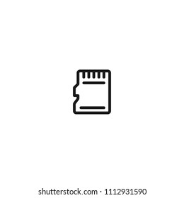 sd card line icon