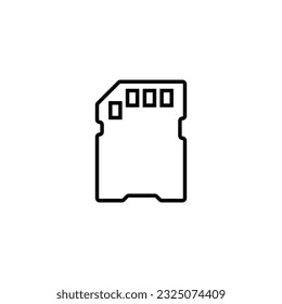 SD Card line icon vector design