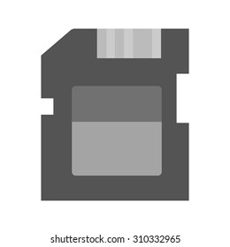 SD card, memory card, card icon vector image. Can also be used for computer and hardware. Suitable for use on web apps, mobile apps and print media.