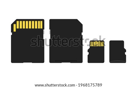 SD card and micro SD card without logo. Front and back.