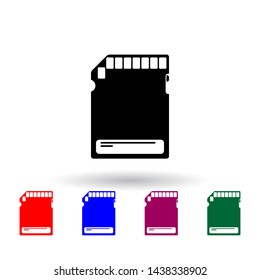 SD card multi color icon. Elements of technology set. Simple icon for websites, web design, mobile app, info graphics