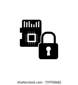 SD Card Security icon on white background