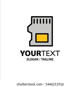 SD Card, SD, Storage, Data Business Logo Template. Flat Color
