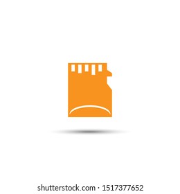 SD card storage solid icon on white backgrounds, for website and mobile application, Editable icon. 32x32 Pixel Perfect
