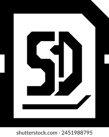 sd card storage vector icon 