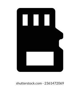 Sd Card Vector Glyph Icon For Personal And Commercial Use.
