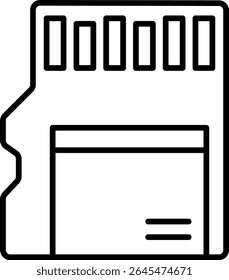 Sd card vector icon. Can be used for printing, mobile and web applications.