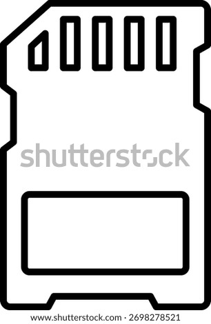 SD Card Vector Icon for Digital Storage