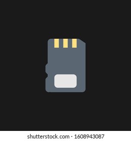 SD card vector icon illustration sign