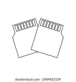 SD card vector icon illustration sign for web and design