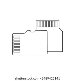 SD card vector icon illustration sign for web and design