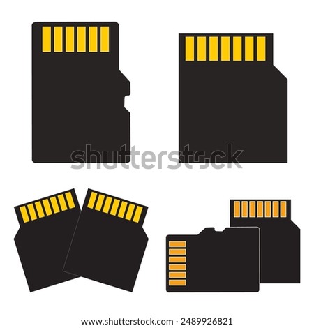 SD card vector icon illustration sign for web and design