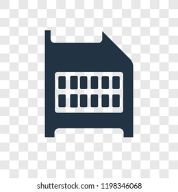 SD Card vector icon isolated on transparent background, SD Card transparency logo concept