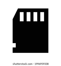 Icono vectorial de tarjeta SD, aislado en fondo blanco