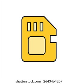 sd card vector icon line template