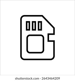 sd card vector icon line template