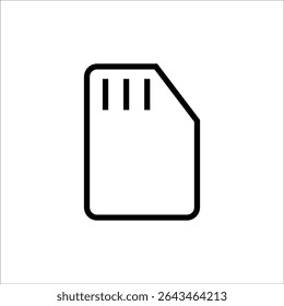 sd card vector icon line template