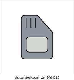 sd card vector icon line template