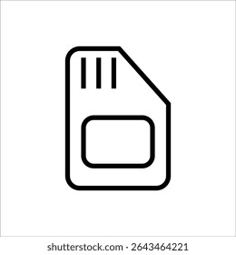 sd card vector icon line template