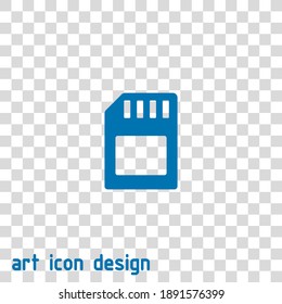sd card vector icon on an abstract background