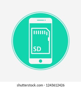 Sd card vector icon sign symbol
