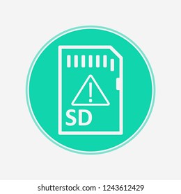 Sd card vector icon sign symbol