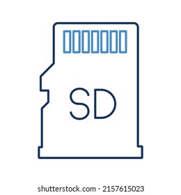 sd card Vector icon which is suitable for commercial work and easily modify or edit it

