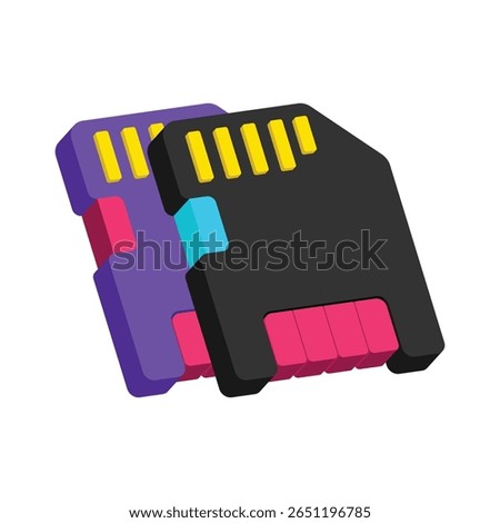 Sd Card Vector style icon. Eps 10 file