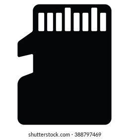 SD chip card icon on the white background