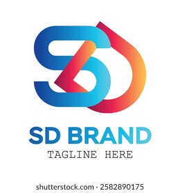 Sd combination modern monogram letter logo design for company and busines