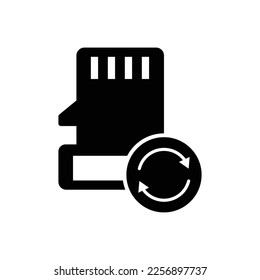 SD Data Recovery icon design. Memory card recovery vector. isolated on white background. vector illustration