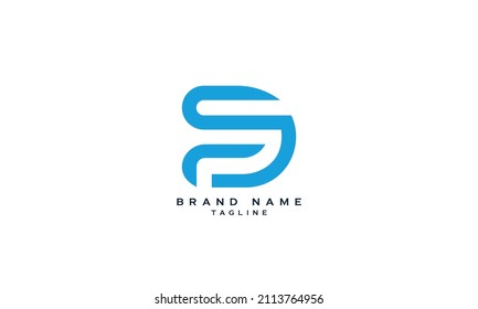 SD, DS, Abstract initial monogram letter alphabet logo design