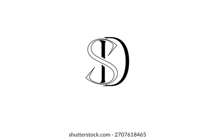 SD, DS ABSTRACT LETTER LOGO MONOGRAM