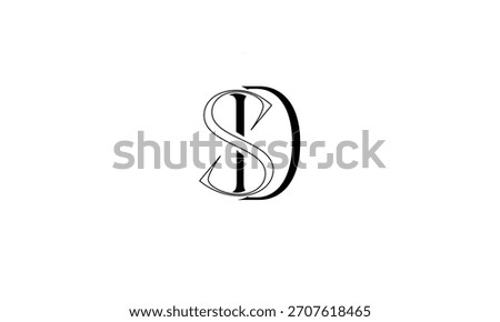SD, DS ABSTRACT LETTER LOGO MONOGRAM