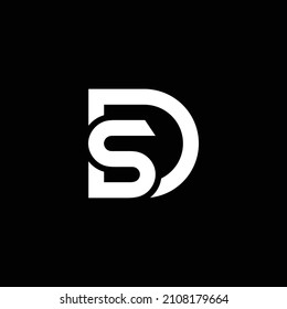 SD or DS abstract letter outstanding professional business awesome artistic branding company different colors illustration logo