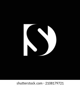 Abstrakter SD- oder DS-Brief mit herausragendem professionellem Geschäftsfeld und fantastischem künstlerischem Branding - Unternehmen mit unterschiedlichen Farben - Logo