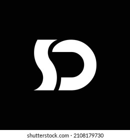 SD or DS abstract letter outstanding professional business awesome artistic branding company different colors illustration logo